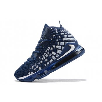 2019 Nike LeBron 17 XVII EP Navy Blue White-Black Shoes